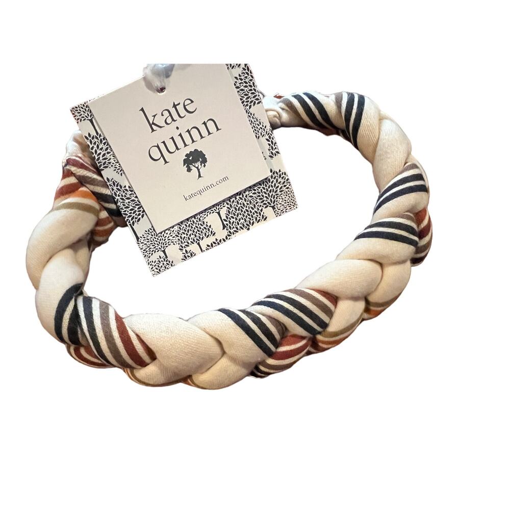 NWT Kate Quinn 70s Stripe Organic Cotton Stretchy Braided Headband M Medium